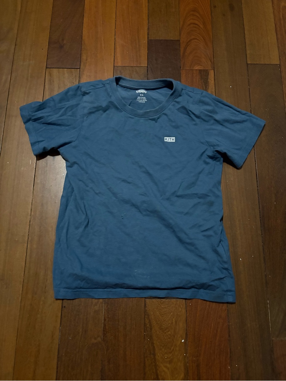 Kith Boys Short-Sleeve Crewneck T-Shirt in Slate Blue